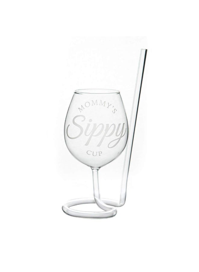 Daylily SIPSIP Wine Glass | The Wine Glass with a Straw | Mommy's Sippy Cup - Image 1